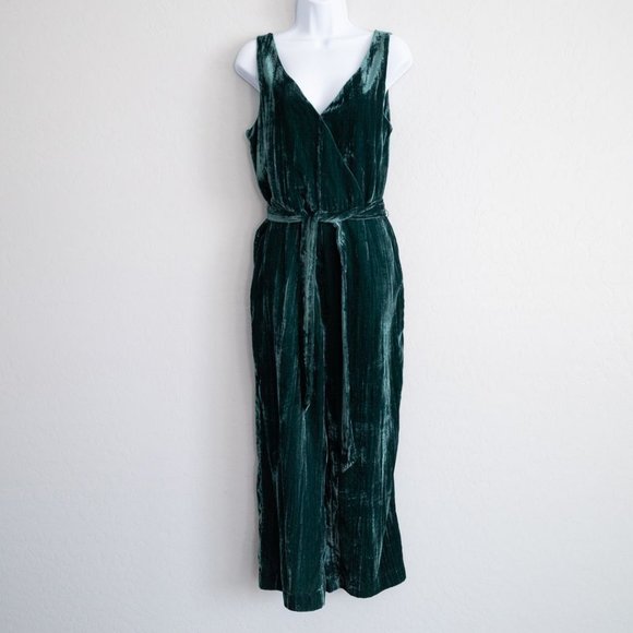 BB Dakota Pants - BB Dakota Crinkled Velvet Glam Wide Leg Jumpsuit